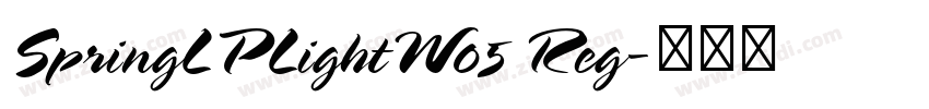 SpringLPLightW05 Reg字体转换